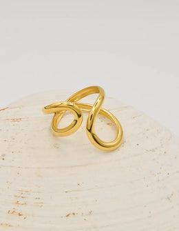 Golden Infinity Pinky Ring – Minimalist Montreal Jewellery