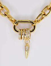 Montreal statement necklace with spiked drop design