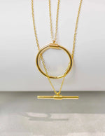 trendy minimalist necklace with 18K gold finish for women