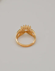 crystal wave crossover wedding ring gold for women Canada
