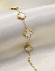 Everbloom Dual Clover Golden Charm Bracelet for Women Canad