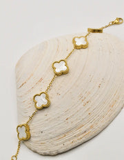 Everbloom Dual Clover Golden Charm Bracelet for Women Canad
