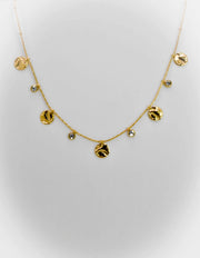 Elegant gift for her necklace displayed against clean grey backdrop