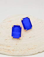 blue_stud_earrings_gemstone_gold_frame_canadian_minimalist_jewellery