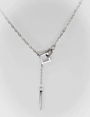 Montreal-style minimalist necklace with angular design