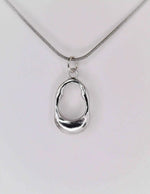 Minimalist silver necklace with polished finish