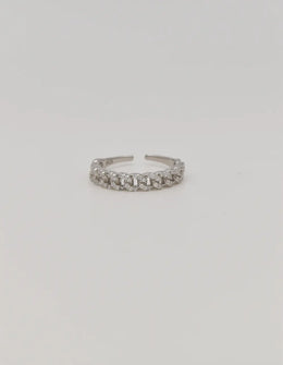 Biya Accessoires adjustable ring duo in silver finish