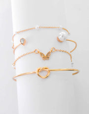 TikTok-inspired clean girl jewellery set with gold finish