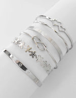 Forever Engraved Classic Bangle Set For Female  jewelry Biya Accessoires