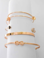 Montreal minimalist permanent bracelet set for women