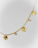 Golden Coin Charm Necklace For Female  jewelry Biya Accessoires