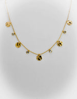 Golden Coin Charm Necklace For Female  jewelry Biya Accessoires