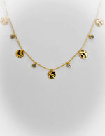 Golden Coin Charm Necklace For Female  jewelry Biya Accessoires