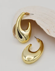 modern gold curved hoop earrings canada unique statement minimalist jewelry for women