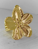 Adjustable open-back petal ring for Canadian shoppers