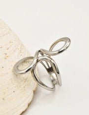 Elegant butterfly teardrop ring with silver – Montreal jewellery