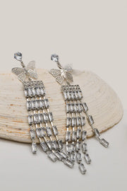 butterfly_cascade_crystal_dangle_earrings elegant silver jewellery Canada