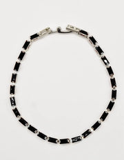 silver_and_black_chain_bracelet_classic_baguette_design_womens_jewelry_canada