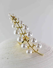 Close-up of faux pearls on gold ring – gift for her jewellery Canada