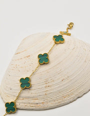 green_clover_charm_bracelet_goden_chain_canadian_fashion_accessories