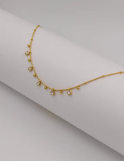 Elegant gift for her jewellery piece with gold and crystal details