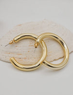 golden_charm_hoop_on_hoop_earrings lightweight statement earrings for women