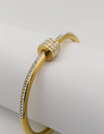 Elegant gold arm cuff styled for Montreal women