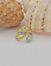 infinity_duo_goden_and_silver_open_ring chic golden and silver open ring for women montreal jewelry