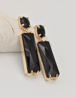 black_stone_rectangular_earring_canada_minimalist_design