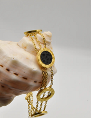stylish_goden_and_black_layered_bracelet_with_double_chain_design_canada_jewelry_store