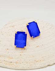 blue_stud_earrings_gemstone_gold_frame_canadian_minimalist_jewellery