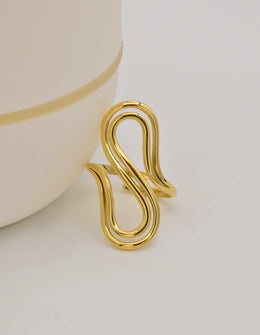serpentine_glow_golden_open_ring modern gold open ring canada minimalist jewelry montreal