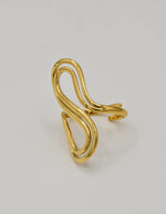 serpentine_glow_golden_open_ring statement gold wave ring adjustable rings for women canada
