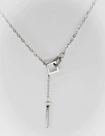 Montreal-style minimalist necklace with angular design