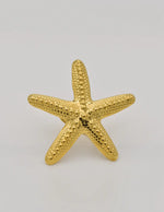 Textured starfish design adjustable ring side view