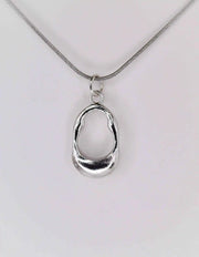 Minimalist silver necklace with polished finish

