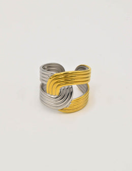 two_tone_adjustable_ring_canada_modern_silver_goden_adjustable_band_for_women_montreal_minimalist_jewelry